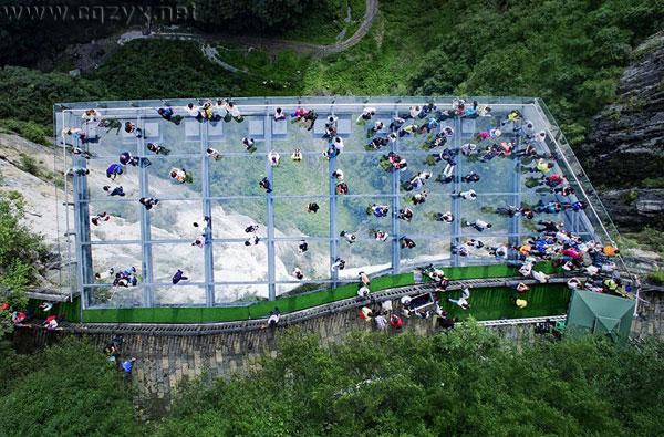 天生三桥悬崖玻璃眺台精美图片